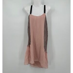 Susana Monaco‎ Womens Size 4 Y2K Minimalist Pink Slip Dress Strappy Indie Sleaze